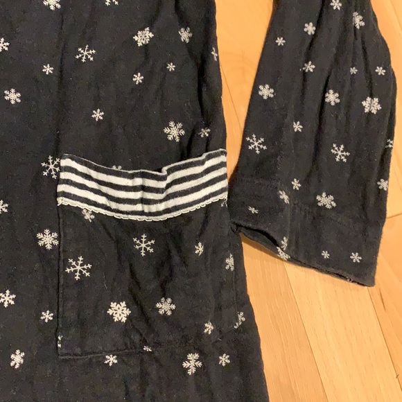 🧸2/$40 Ladies Faded Glory Snowflake hooded housecoat - size Small - Picture 4 of 12